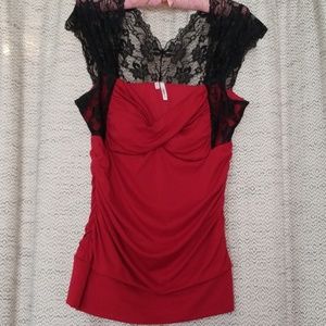 Studio Y Lace Shoulder Top